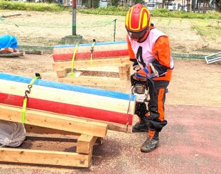 丸太合わせ輪切り